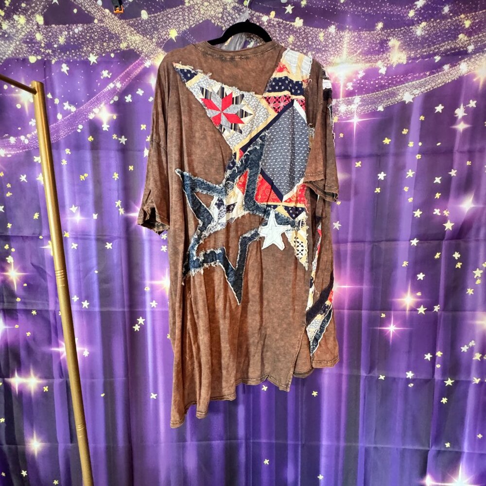 Oli & Hali Brown Tunic with Multicolor Stripes - Picture 7 of 9